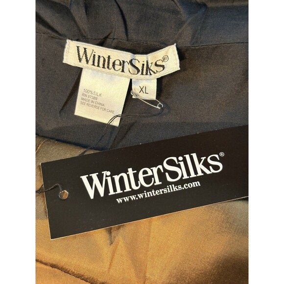 WinterSilks XL NWT 100% Silk Blazer Jacket & Tank Top Set Gold/Black Luxury - Picture 2 of 16